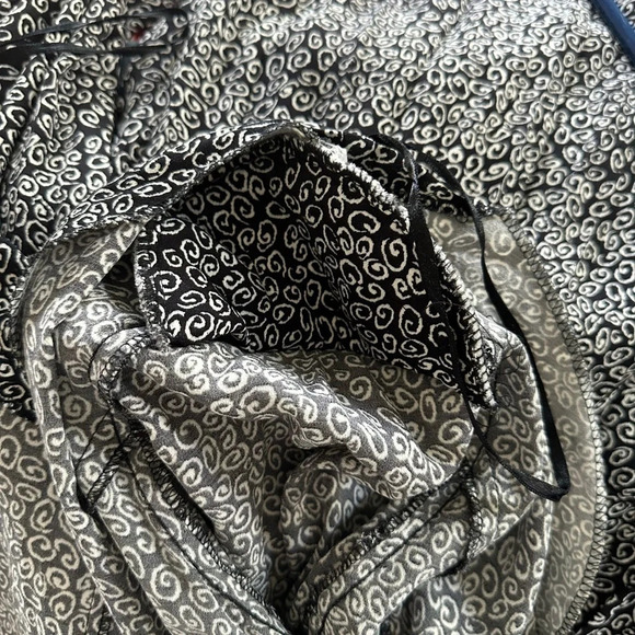 Vintage 90s Express Campagnie Intl Jumpsuit Sz M/L Black Swirl Grunge Wide Leg - Picture 6 of 8